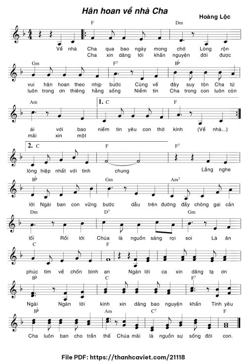 Hân hoan về nhà Cha - Hoàng Lộc - trang 1