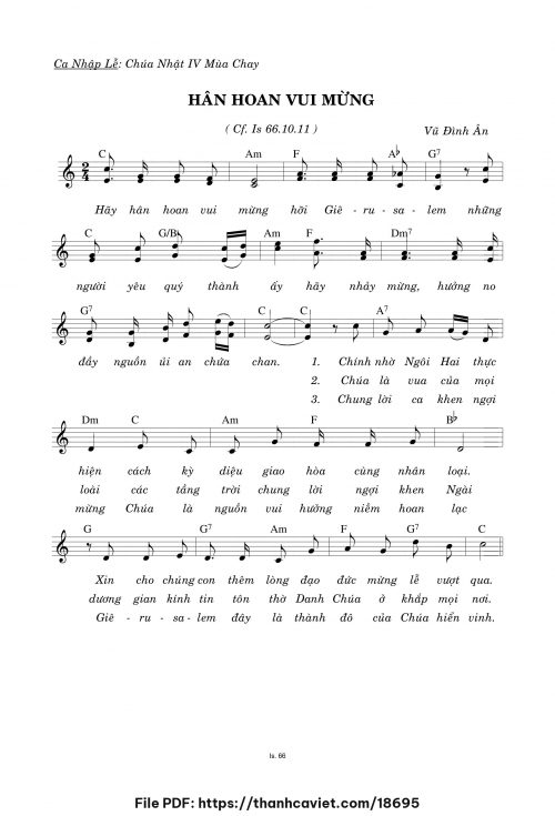 Hân hoan vui mừng - Vũ Đình Ân - trang 1