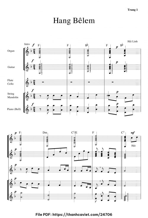 Hang Belem - Hải Linh - trang 1