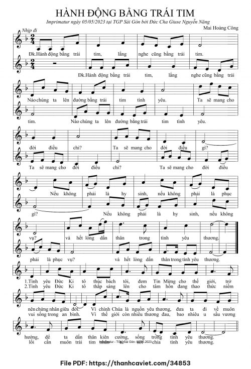 Hành động bằng trái tim - Mai Hoàng Công - trang 1