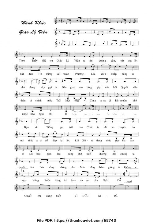 Hành khúc GiáoLý Viên - Trần Ân - trang 1