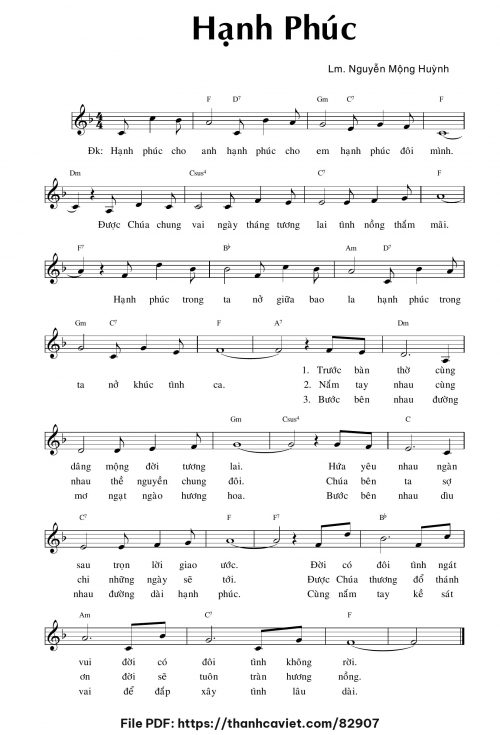 Hạnh Phúc - Lm. Nguyễn Mộng Huỳnh - trang 1