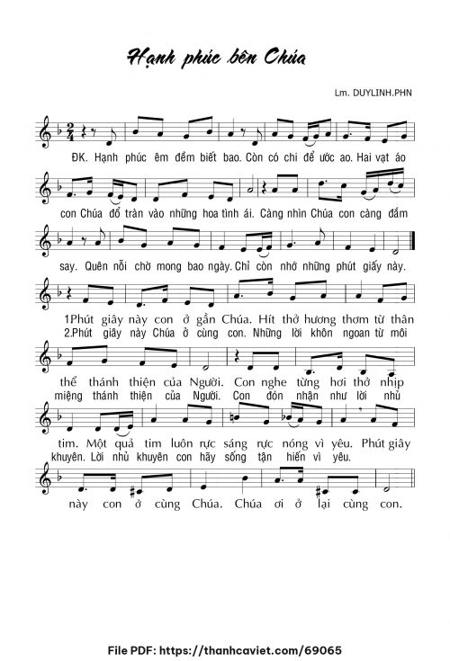 Hạnh phúc bên Chúa - Lm. DUYLINH.PHN - trang 1