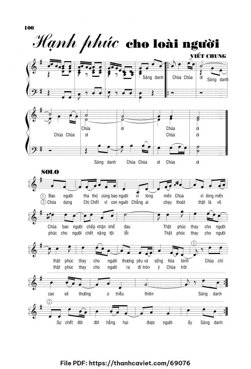 Hạnh phúc cho loài người - Viết Chung - trang 1