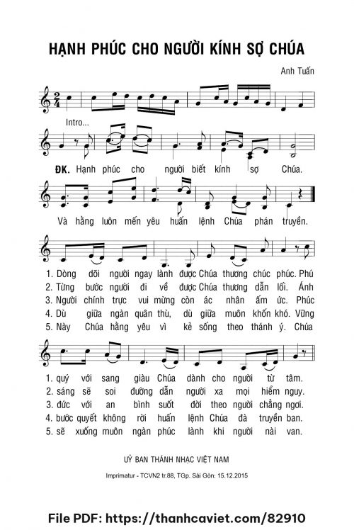 Hạnh phúc cho người kính sợ Chúa - Anh Tuấn - trang 1