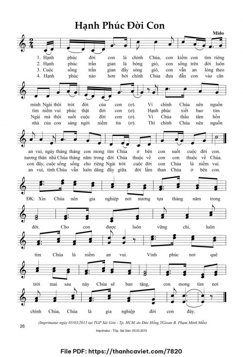 Hạnh phúc đời con - Mido - trang 1