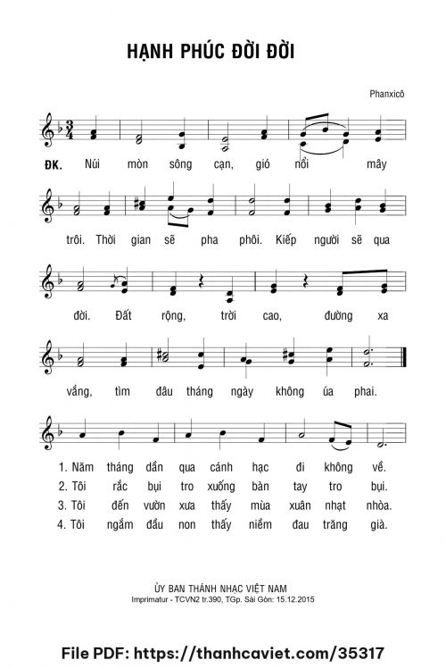 Hạnh phúc đời đời - Phanxicô - trang 1