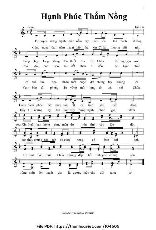 Hạnh phúc thắm nồng - Đại Tài - trang 1