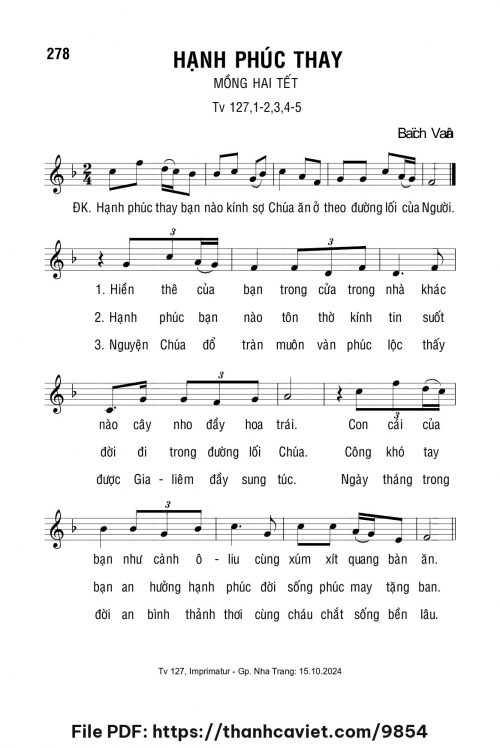 Hạnh phúc thay - Lm. Bạch Vân - trang 1