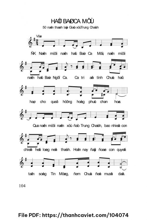 Hát bài ca mới - Lm. Nguyễn Duy - trang 1