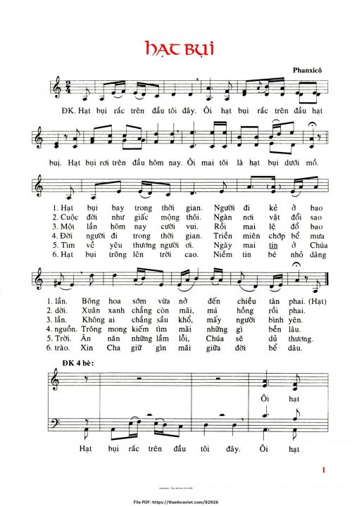 Hạt bụi - Phanxicô - trang 1