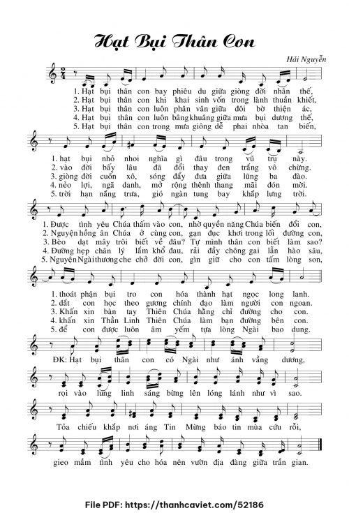 Hạt bụi thân con - Hải Nguyễn - trang 1