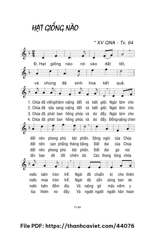 Hạt giống nào - Lm. La Thập Tự - trang 1