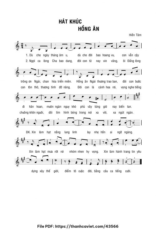 Hát khúc hồng ân - Hiền Tâm - trang 1