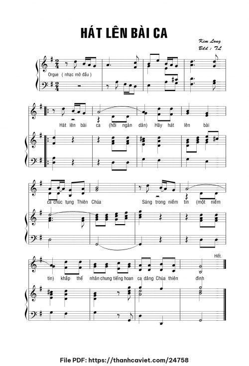 Hát lên bài ca - Tiến Linh - trang 1
