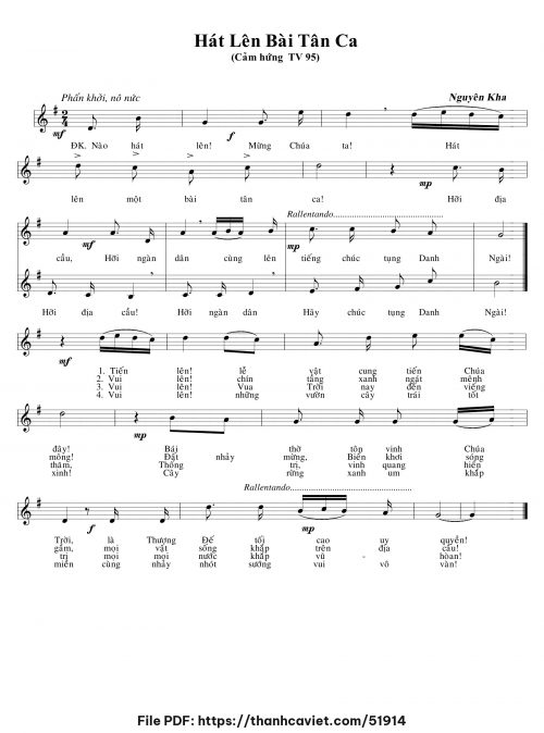 Hát lên bài tân ca - Nguyên Kha - trang 1