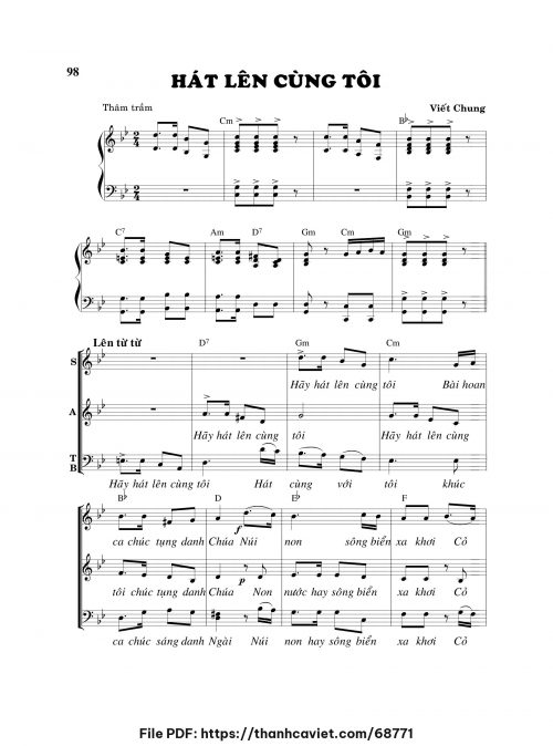 Hát lên cùng tôi - Viết Chung - trang 1