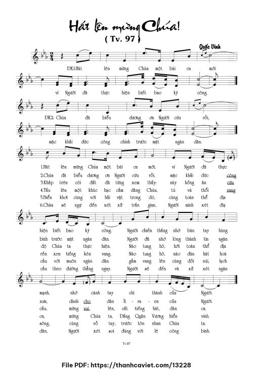 Hát lên mừng Chúa 1 - Quốc Vinh - trang 1