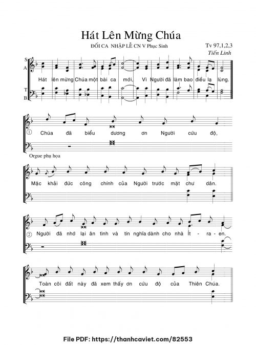 Hát lên mừng Chúa - Tiến Linh - trang 1