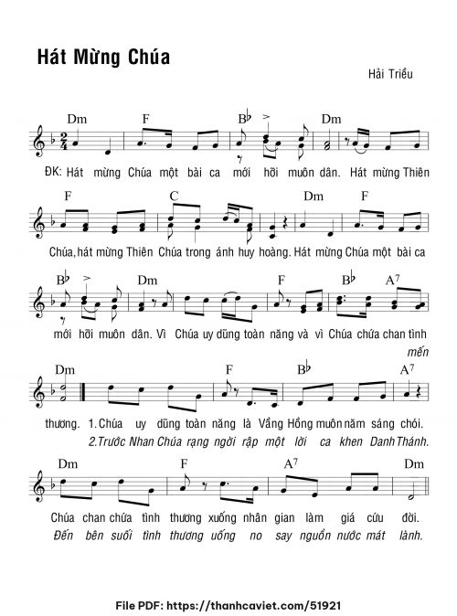 Hát mừng Chúa - Hải Triều - trang 1