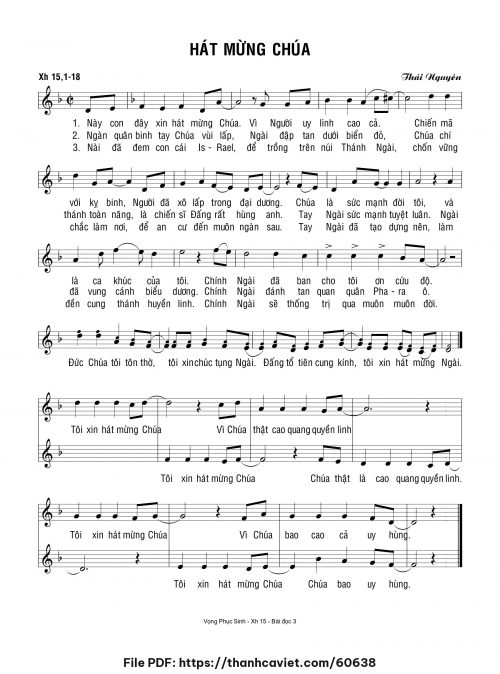 Hát mừng Chúa - Lm. Thái Nguyên - trang 1