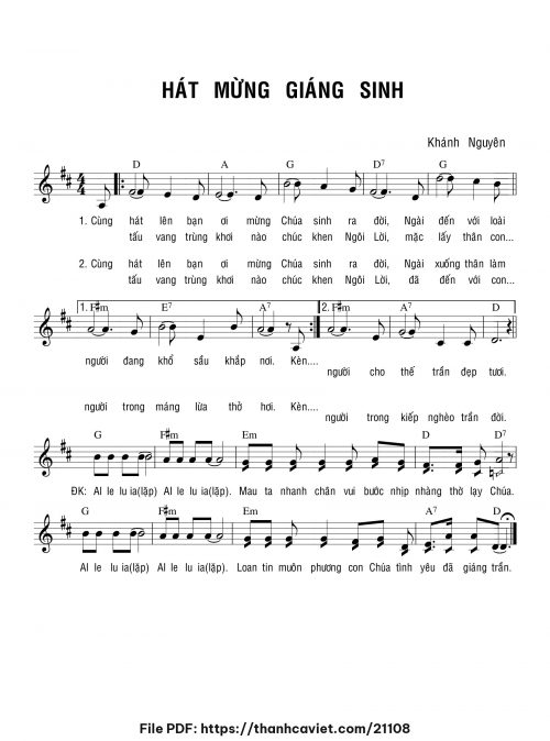 Hát mừng Giáng Sinh - Khánh Nguyên - trang 1