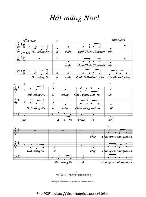 Hát mừng Noel - Mai Phạm - trang 1