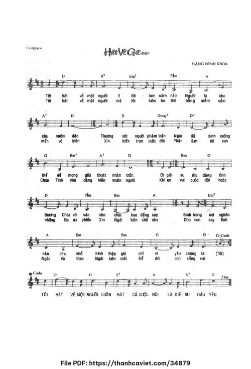 Hát về Giêsu - Đặng Đình Khoa - trang 1