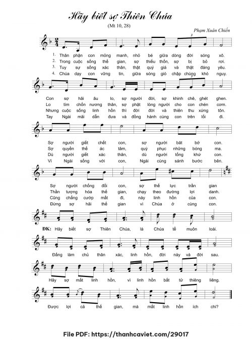 Hãy biết sợ Thiên Chúa - Phạm Xuân Chiến - trang 1