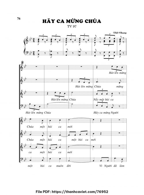 Hãy ca mừng Chúa - Viết Chung - trang 1