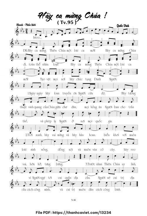 Hãy ca mừng Chúa - Quốc Vinh - trang 1
