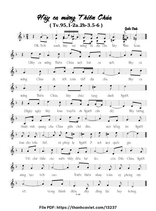 Hãy ca mừng Thiên Chúa - Quốc Vinh - trang 1