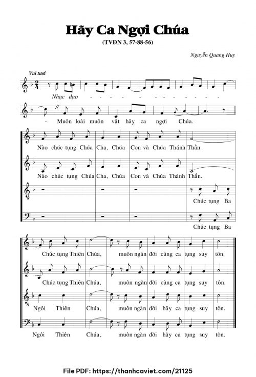 Hãy ca ngợi Chúa - Nguyễn Quang Huy - trang 1