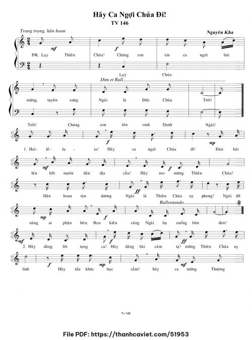 Hãy ca ngợi Chúa đi - Nguyên Kha - trang 1