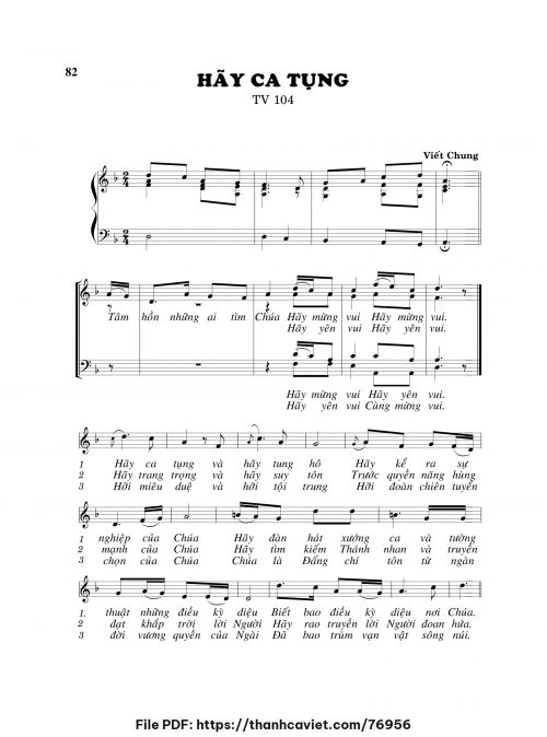 Hãy ca tụng - Viết Chung - trang 1