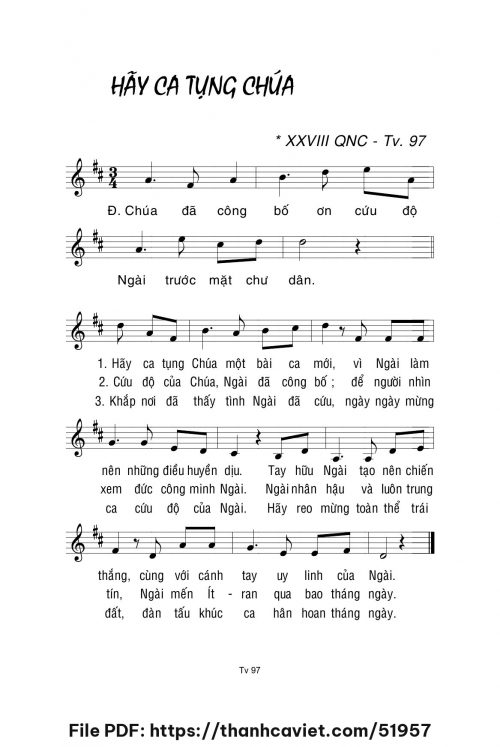 Hãy ca tụng Chúa - Lm. La Thập Tự - trang 1