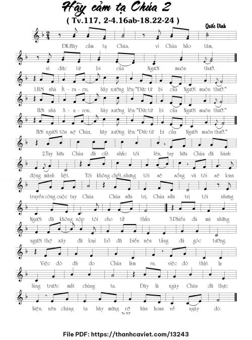 Hãy cảm tạ Chúa 2 - Quốc Vinh - trang 1