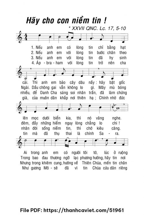 Hãy cho con niềm tin - Lm. La Thập Tự - trang 1