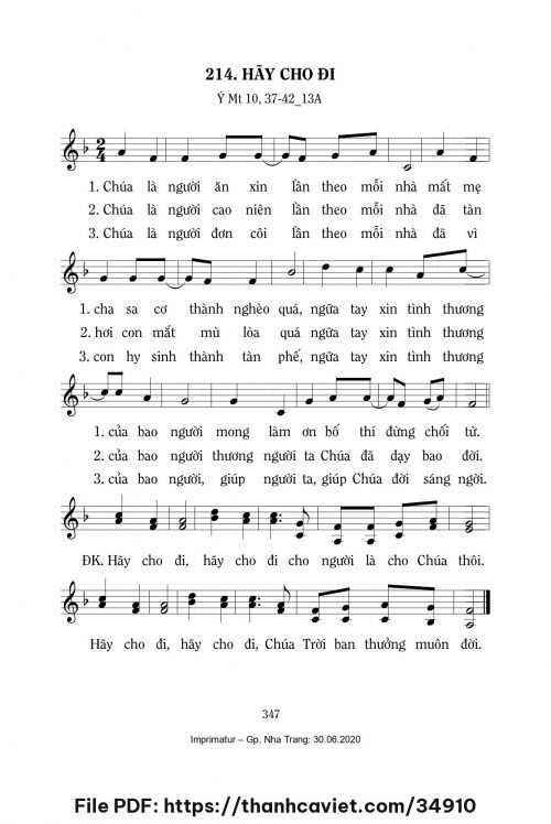 Hãy cho đi [CN13 TNA] – - Lm. Mi Trầm - trang 1