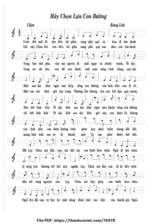 Hãy chọn lựa con đường - Hoàng Linh - trang 1