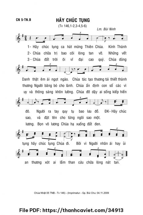 Hãy chúc tụng - Lm. Bùi Ninh - trang 1