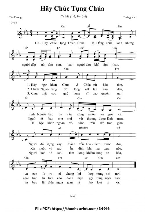 Hãy chúc tụng Chúa - Tường Ân - trang 1