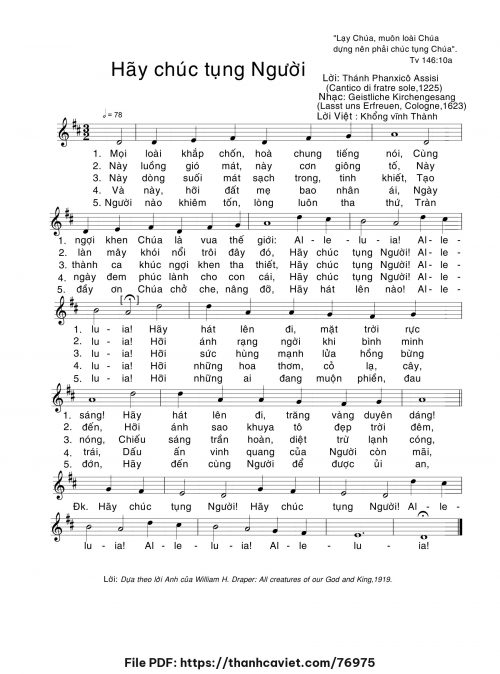 Hãy chúc tụng Người - Khổng Vĩnh Thành - trang 1