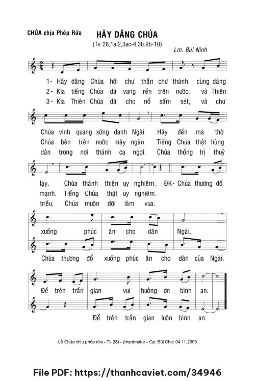 Hãy dâng Chúa - Lm. Bùi Ninh - trang 1