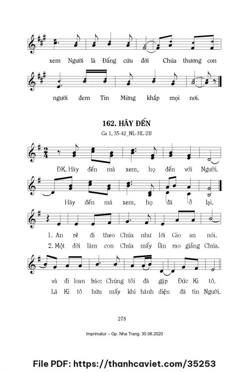 Hãy đến [CN2 TNB] – - Lm. Mi Trầm - trang 1