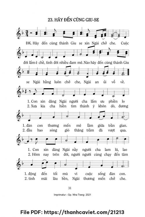 Hãy đến cùng Giuse - Lm. Mi Trầm - trang 1
