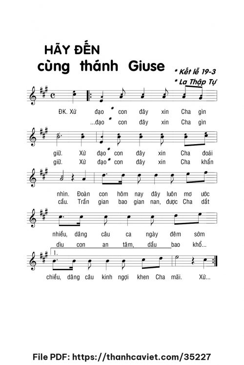 Hãy đến cùng Thánh Giuse - Lm. La Thập Tự - trang 1