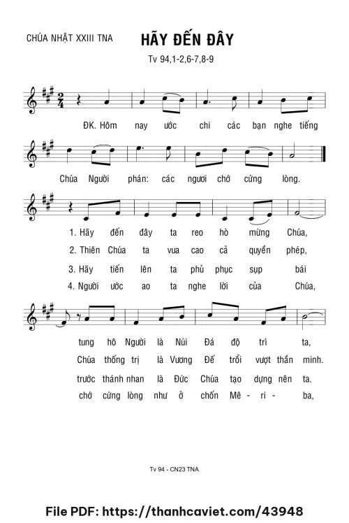 Hãy đến đây - Lm. Bạch Vân - trang 1