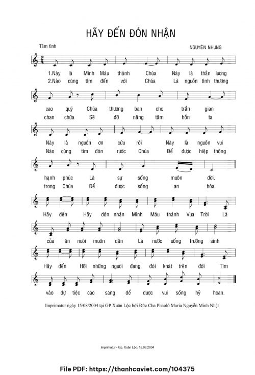 Hãy đến đón nhận - Nguyên Nhung - trang 1