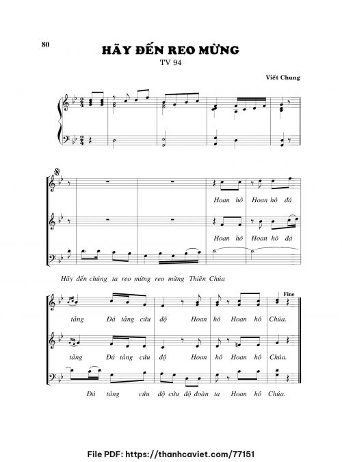 Hãy đến reo mừng - Viết Chung - trang 1